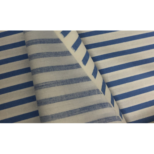 CVC blue stripe 60/40 45*45/110*76 57/58 105-110gsm