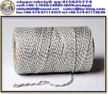 100% natural cotton silver twine string , silver bakers twine , bakers string
