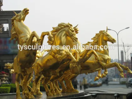 30 years factory supplied famous large size bronze Apollo chariot and eight horses sculpture for decoration