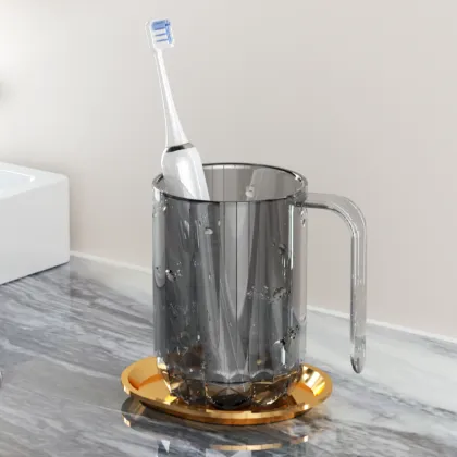 High Quality Transparent Mouthwash Cup with Handle