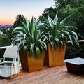 Outdoor Perforated Corten Planter