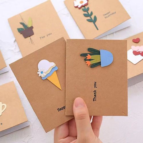 Kraft paper card design