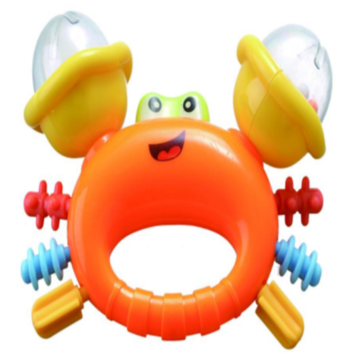 Safety Cute Crab Bentuk mainan loceng bayi