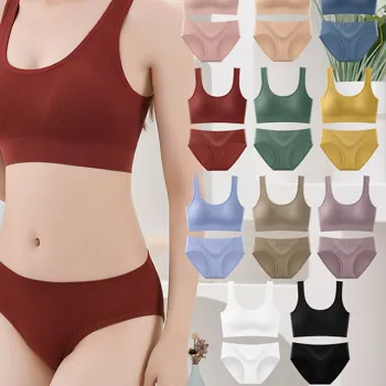 Custom Comfort Women's Yoga Wear Push-Up Gym Sport Bra Set