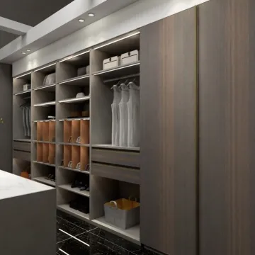 Luxury Home Furniture Organizer: Walk-In Closet Wardrobe with Accessories