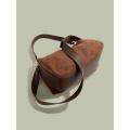 Women's brown leather crossbody bag