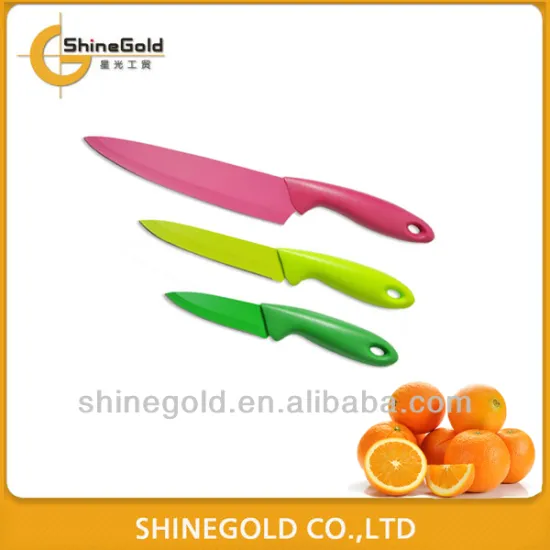 3pcs colorful non-stick knife