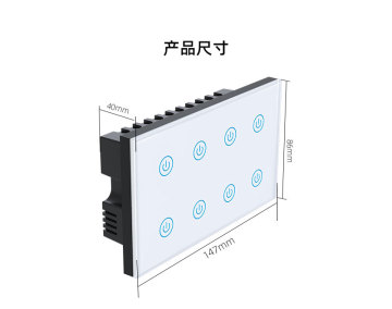 2/3/4/5/6/8 Gang 600W 10A Tuya WiFi Smart Touch Light Wall مع Alexa &amp; Google Assistant Compatibility