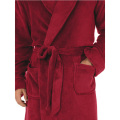 Mens Shawl Collar Fleece Bathrobe Custom Luxury Bathrobe