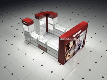 High grade watch store interior decoration LED display kiosk lighting counters
