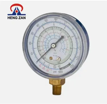 HENGZAN Refrigerant Manifold Pressure Gauge: Oil-Free, Vibration-Resistant Design for Accurate Refrigerant Pressure Measurement