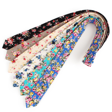 Dacheng Wholesale Cotton Neckties with Flower Prints