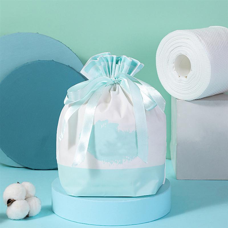 2 Rolls of Disposable Face Washing Towel Soft Cotton Towel Wet and Dry Use Towel Facial Tissue