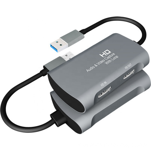High-Definition Videocapture Card: USB 2.0 with Mic Input for Phone Games, Live Streaming & TV Looping