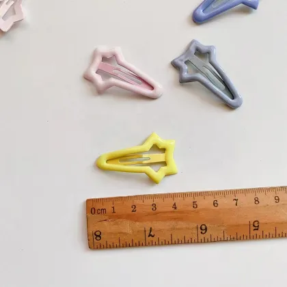 Korean Cream Color BB Clip Hairpins for Baby Girls (10 Pcs)