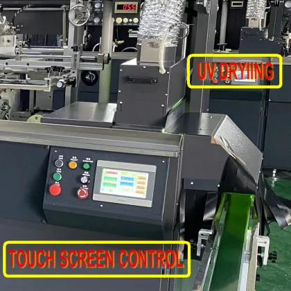 Single color automatic bottle screen printer with UV