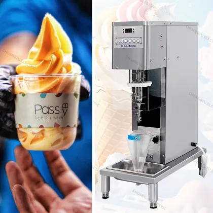 Mini Tabletop Dragon Fruit Ice Cream Maker Blender Machine