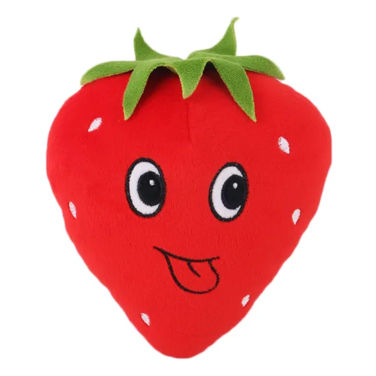 Eco-Friendly Recycled PET Fruit-Shaped Plush Pet Dog Chew Toys