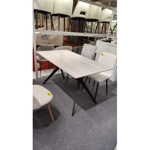 Mesa de Comedor de Gres Gris para 6 Personas, Ideal para Familias