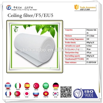 600g ceiling air purifier hepa filter spray booth air filter