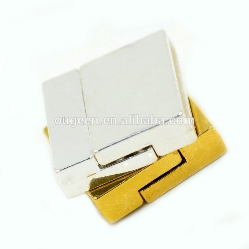 21.3*23.7mm Magnetic buckle connector with stone leather zinc alloy jewelry accessories