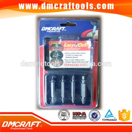 Speed Out 4pc Damaged Screw Extractor Use With Any Drill / screw remover / Bolt Extractor Set