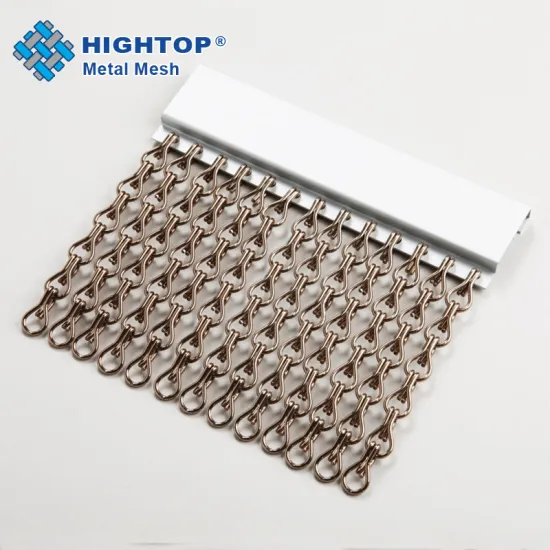 Decorative Aluminum Chain-link Fly Screen and Metal Mesh Curtain for Windows