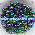 Perles rondes en acrylique de 6 mm de paon Mullti-Color Recherche d&#39;entretoise