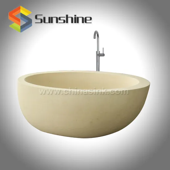Freestanding Natural White Limestone Bathtubs