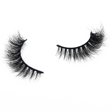 wholesale natural 3d mink eyelash short fluffy eyelash