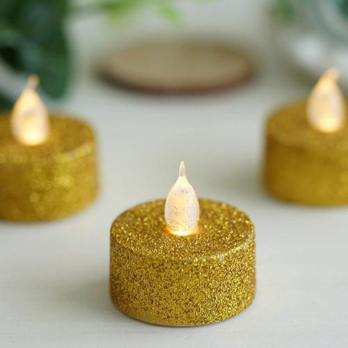 Candela tealight a LED color oro