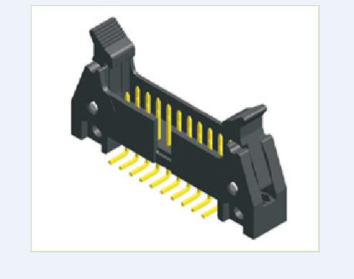 Row à double rangée 1,27 mm (.050 &quot;) En-tête d&#39;éjecteur de verrouillage SMT 180 °