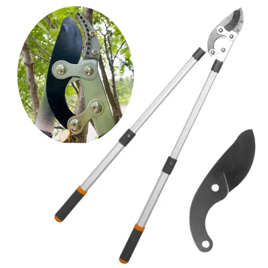 Professional Grade Manual Garden Pruning Tools: Efficient, Long-Handle Loppers for Easy Branch Trimming
