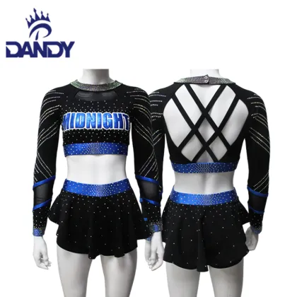 Off The Shoulder Stars Cheer Dance Costume