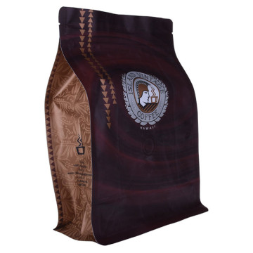 Нов дизайн Голяма чанта за кафе с цип от еко крафт хартия с цилиндър