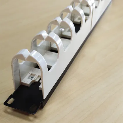 1U plastic rings cable management wire organizer