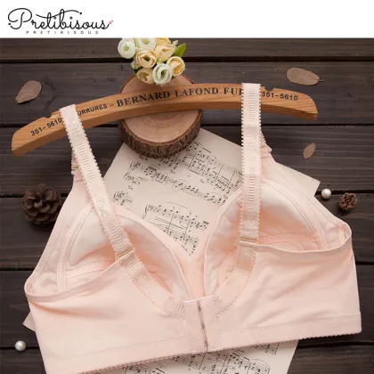 Women soft cup bra lace wireless padded bra