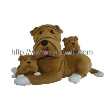 Plush Dog Toy- Dog  Mother and Son