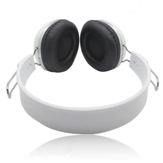 white plastic over ear head earphone extenable