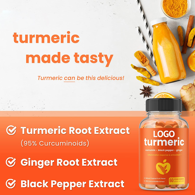 Dietary supplement detox fat burning turmeric gummies weight lost belly slimming turmeric gummies