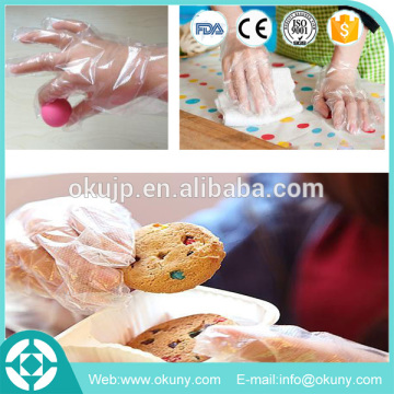 HDPE/LDPE food grade disposable food plastic gloves for cleaning