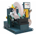 Wire rod coil ring wrapping machines