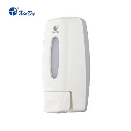 Wall-mounted lockable soap dispenser with visual structure