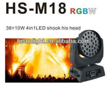 36 pcs 10w high brightness LED beam moving head light