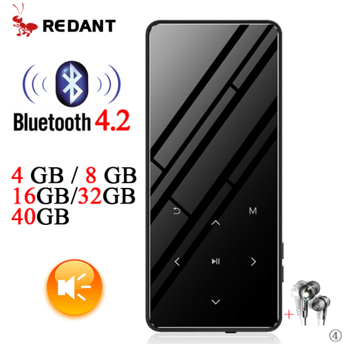 Bluetooth hifi MP3 MP4 Player Bluetooth speaker 16gb 32gb tounch keys audio voice recorder E-Book Reading mp4 player Earphone 8G