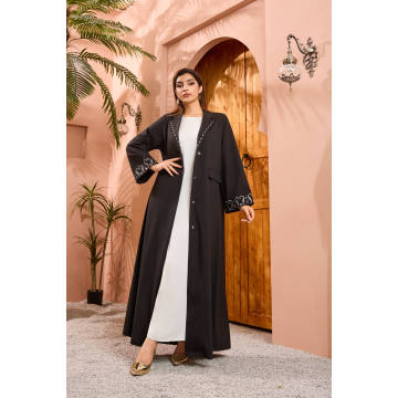 یقه دوزی مشکی آستین دوزی Abaya