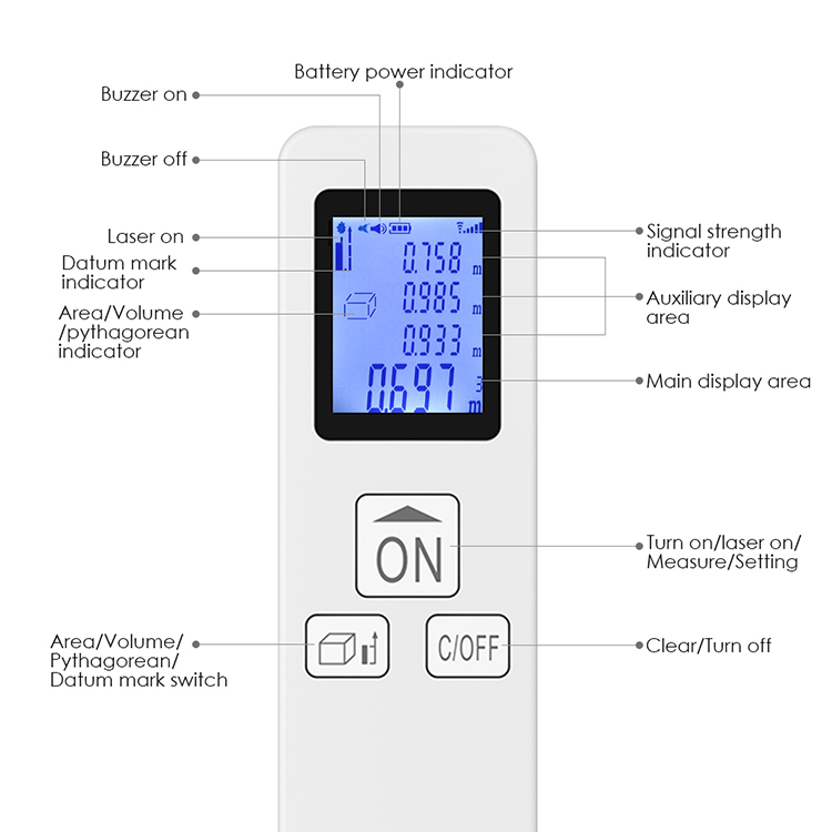 7 Digital Distance Laser Meter