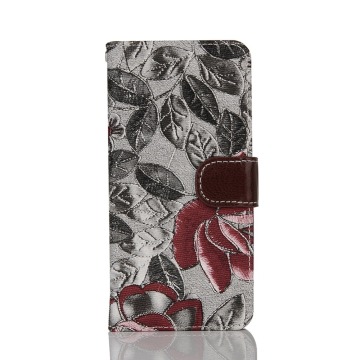 Flower frame with hand rope Gyrosigma PU Leather phone case for iPhone 7