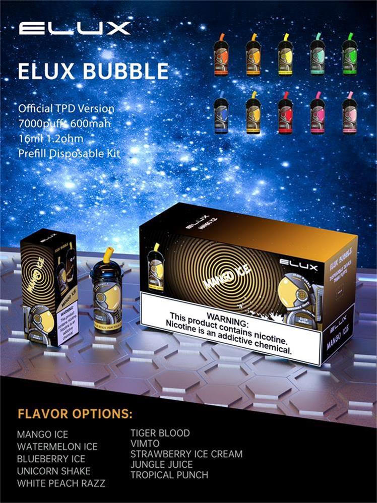 Giá nhà máy elux bnubble 7000 puff dùng vape dùng một lần