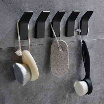 metal black nail-free seamless bath towel hook kitchen hook